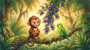 Clever Monkey and the Berry Tree